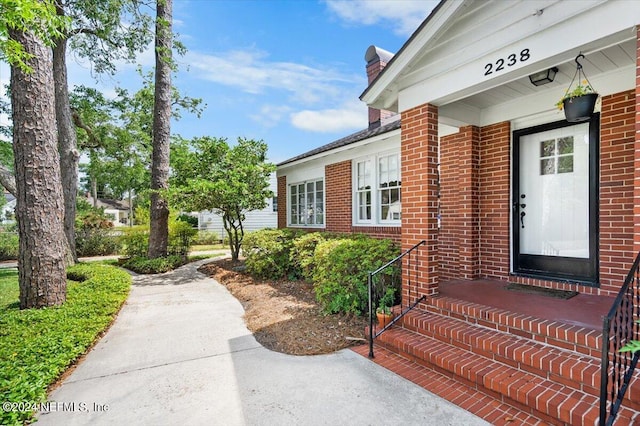 view of doorway to property