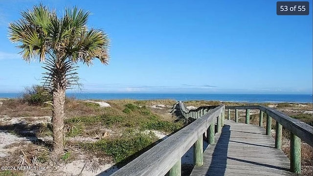 view of property's community with a water view