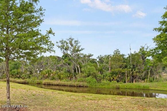 view of landscape featuring a water view