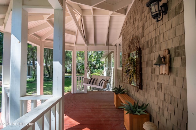 view of wooden deck