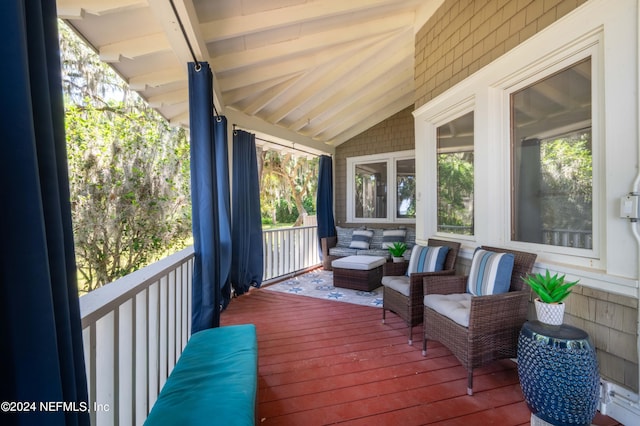 view of wooden deck