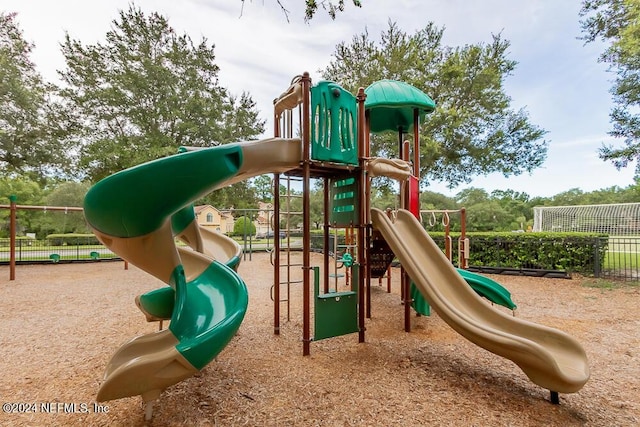 view of jungle gym