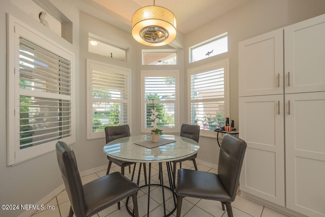 view of tiled dining room