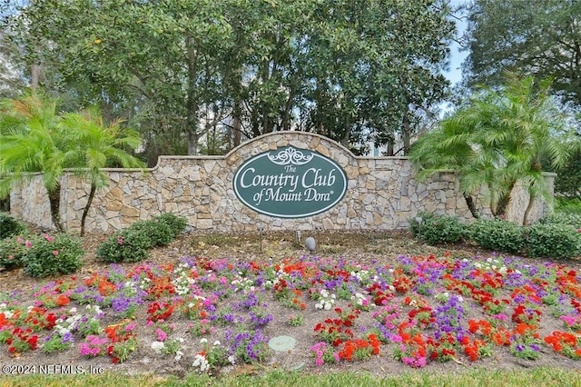 view of community sign