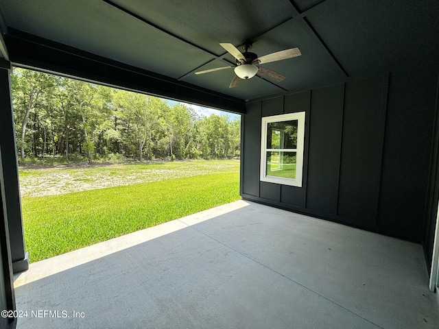 view of patio / terrace with ceiling fan