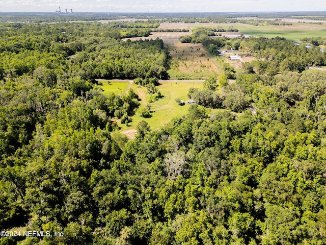 aerial view with a forest view