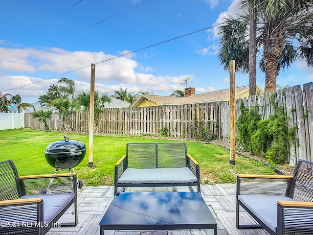 view of patio / terrace featuring grilling area