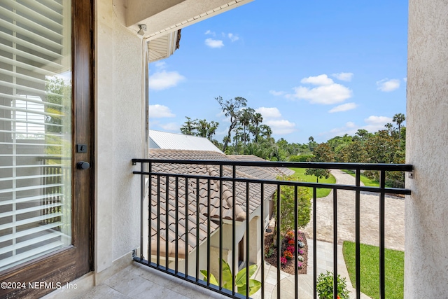 view of balcony