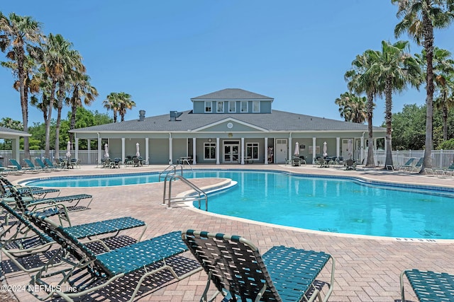 view of pool with a patio