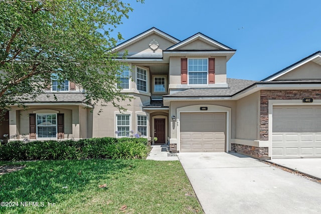 view of front of property with a front yard