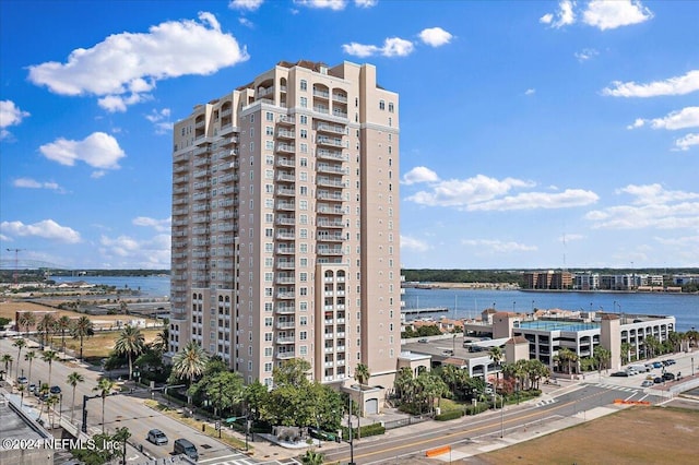 view of property featuring a water view