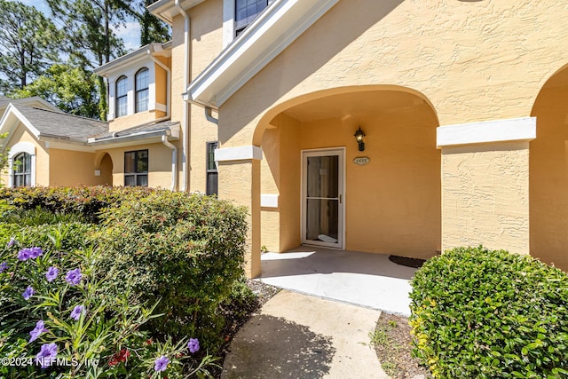 view of doorway to property