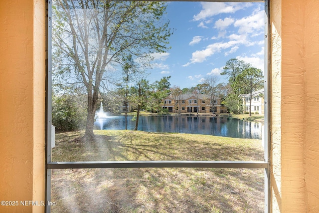 view of water feature