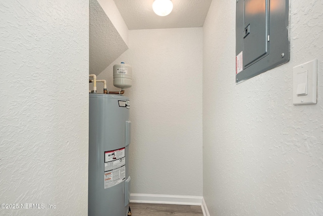 utilities with electric panel and water heater