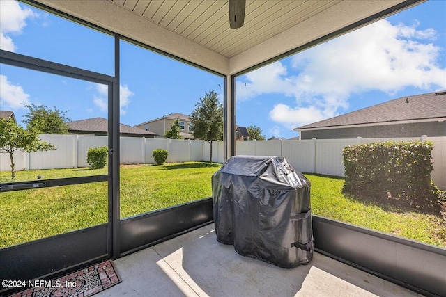 view of sunroom / solarium