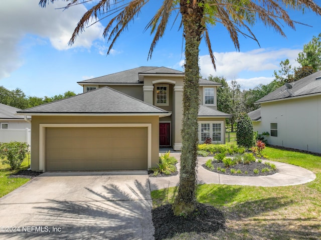 view of front of house featuring a garage