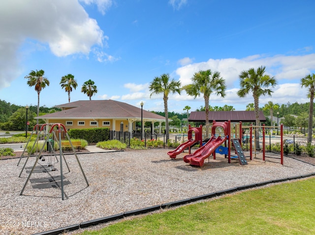 view of jungle gym