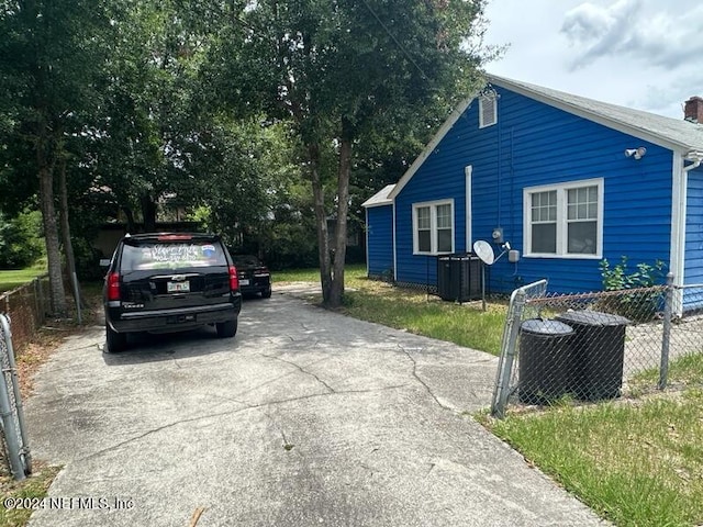 view of property exterior featuring central AC unit