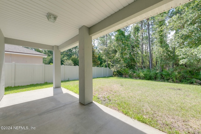 view of yard with a patio