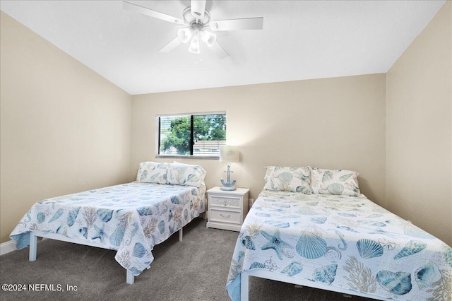 bedroom with carpet and ceiling fan