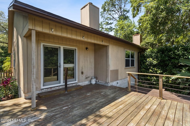 view of wooden terrace