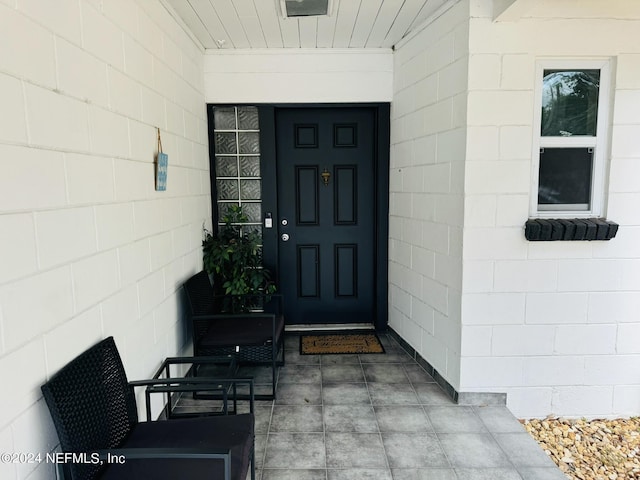 view of doorway to property