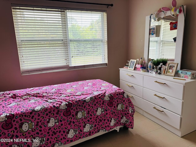 view of tiled bedroom