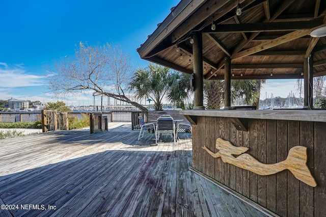 view of wooden deck