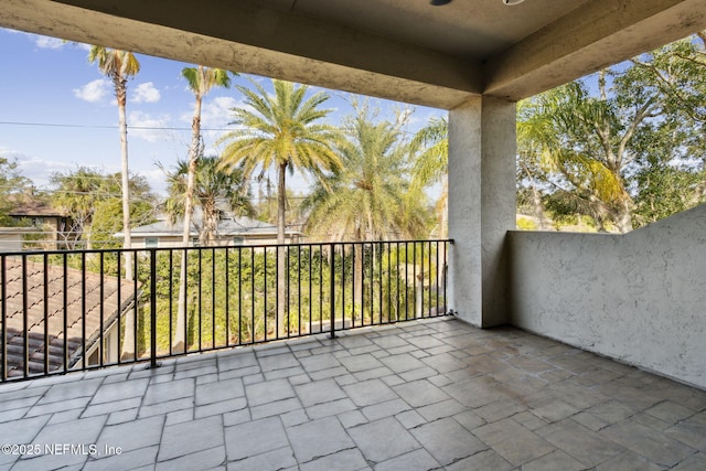 view of patio / terrace with a balcony