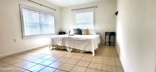 view of tiled bedroom