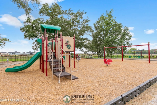 view of jungle gym