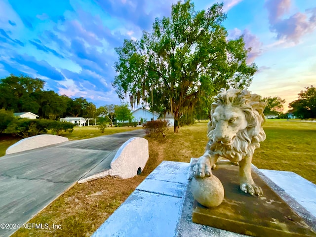 surrounding community featuring a lawn