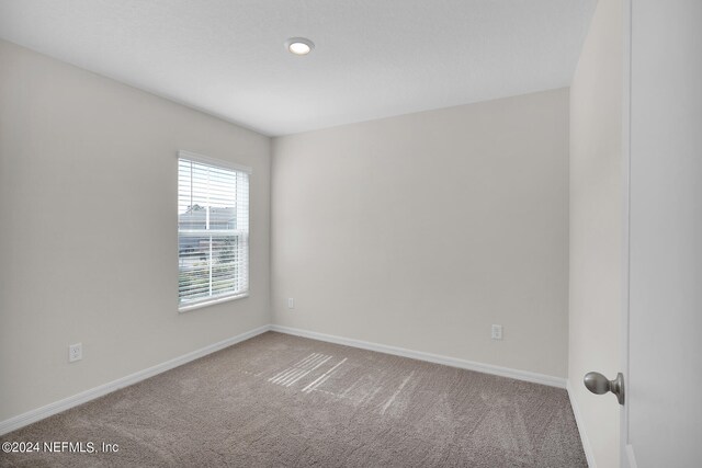 unfurnished room featuring carpet