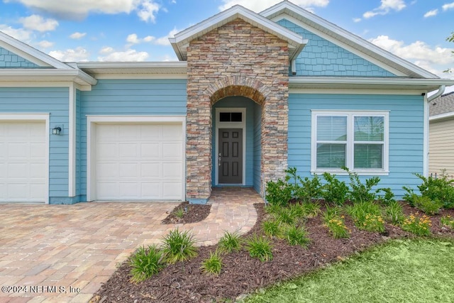 view of front of home featuring a garage