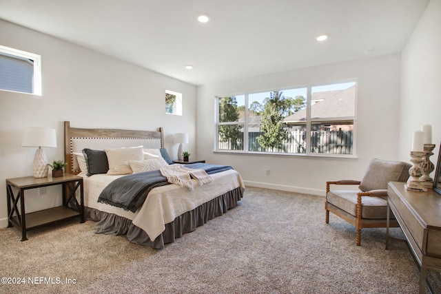 view of carpeted bedroom