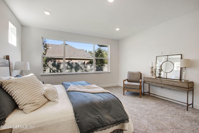 bedroom with carpet floors