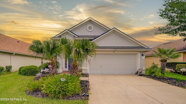 view of front of home featuring a garage