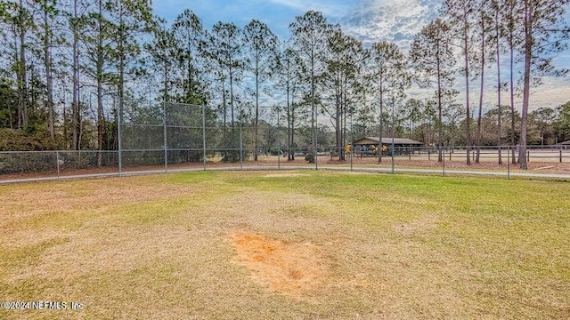 view of home's community with a yard