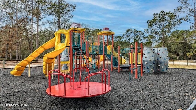 view of jungle gym