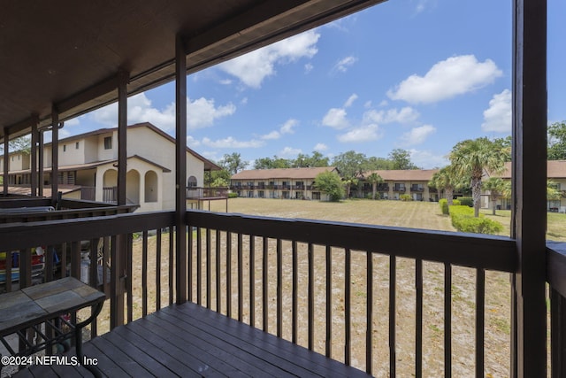 view of wooden terrace