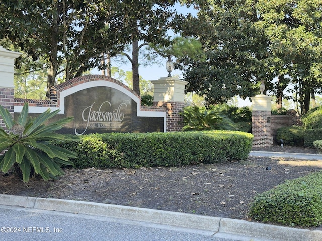 view of community sign