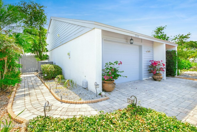 garage featuring central AC