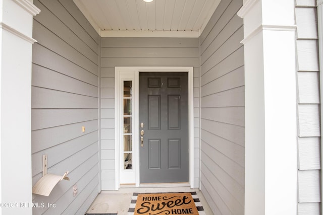 view of doorway to property