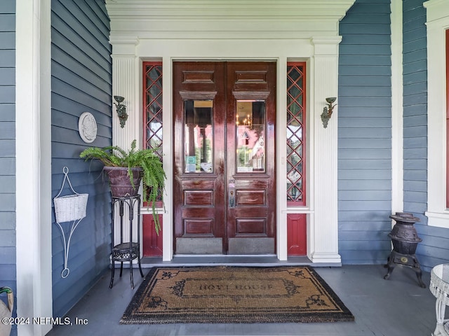 view of exterior entry