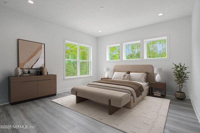 432 Aj Mills Rd, Ponte Vedra, FL 32081 - bedroom featuring baseboards, wood finished floors, and recessed lighting