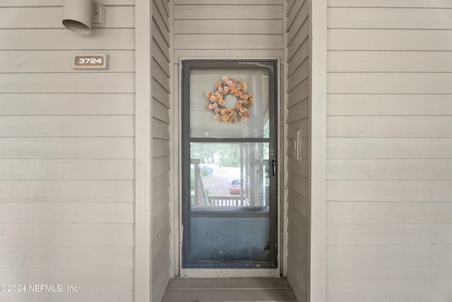 view of doorway to property