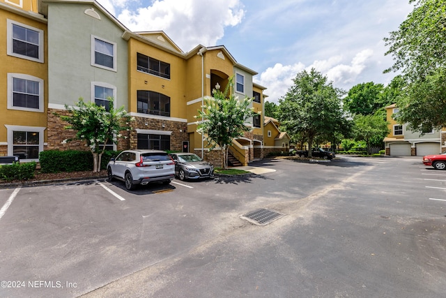 view of property featuring a garage