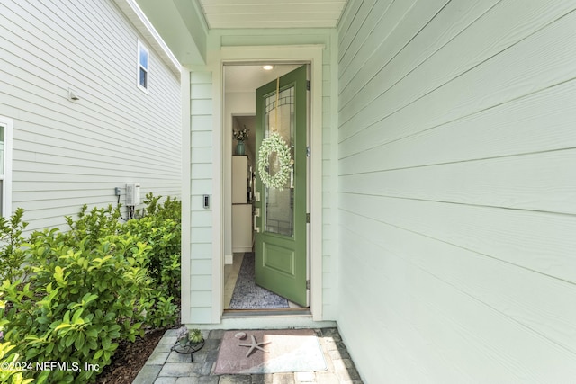 view of doorway to property