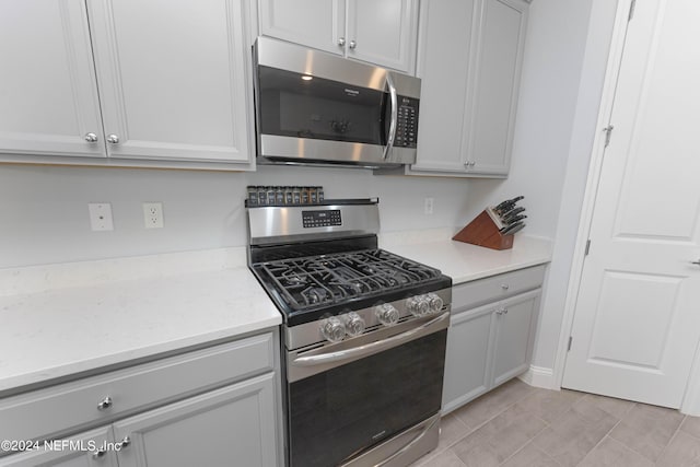 kitchen with stainless steel appliances