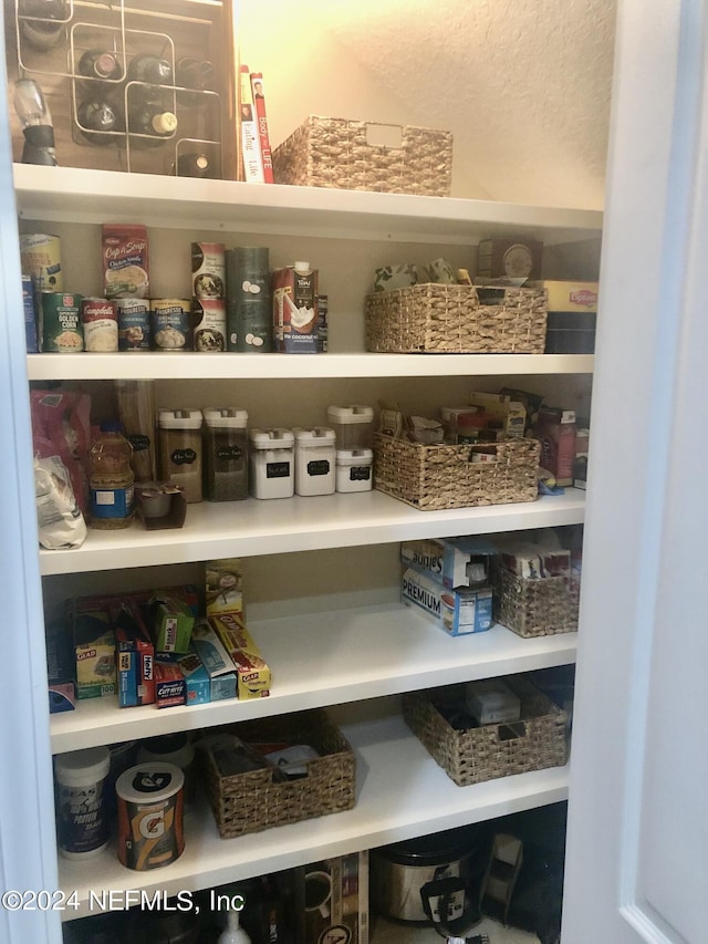 view of pantry